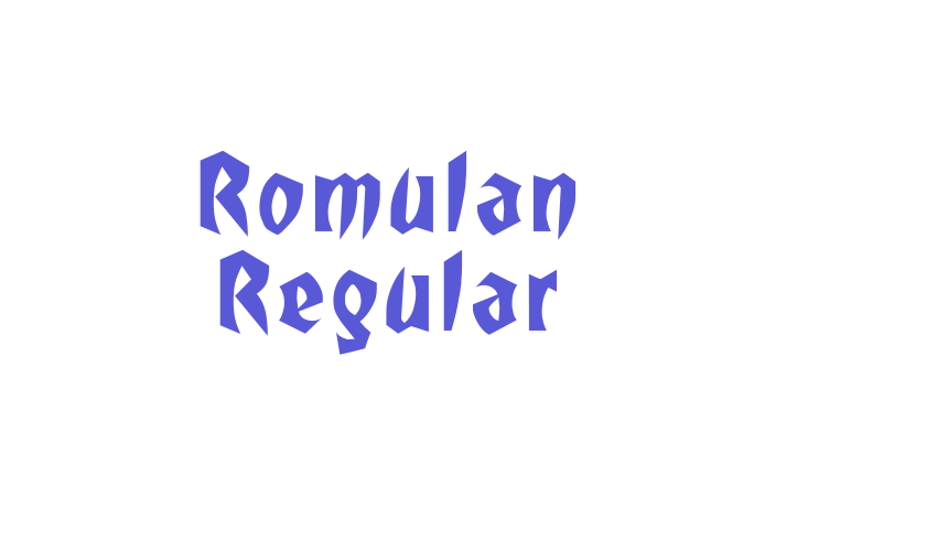 Romulan Regular Font Download