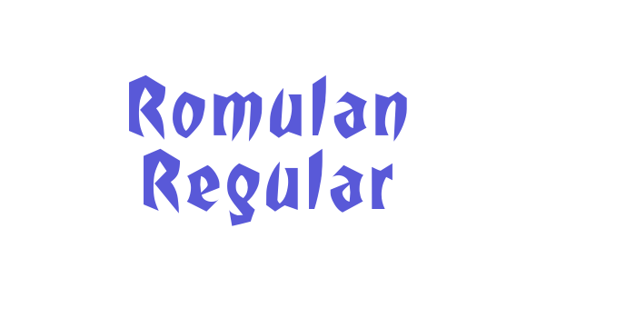 Romulan Regular Font Download