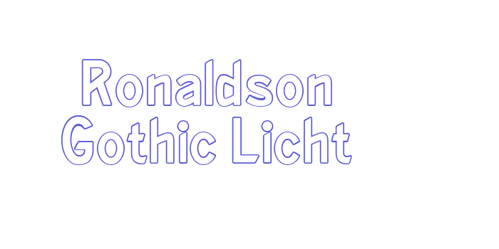 Ronaldson Gothic Licht Font Download