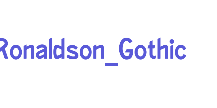 Ronaldson_Gothic Font Download