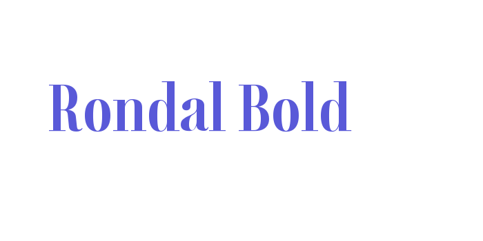 Rondal Bold Font Download