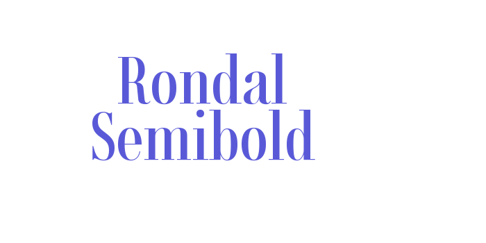 Rondal Semibold Font Download