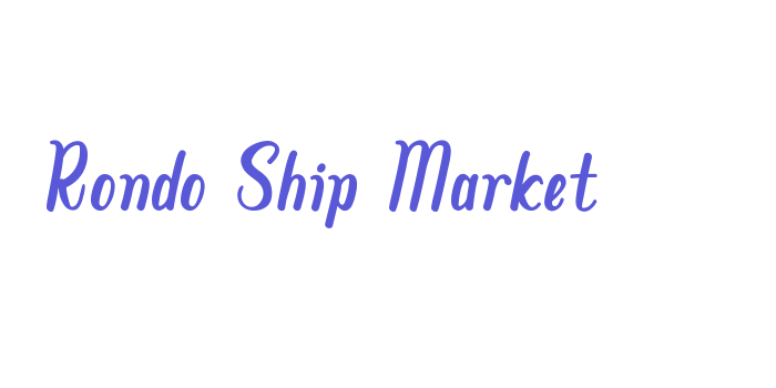 Rondo Ship Market Font Download