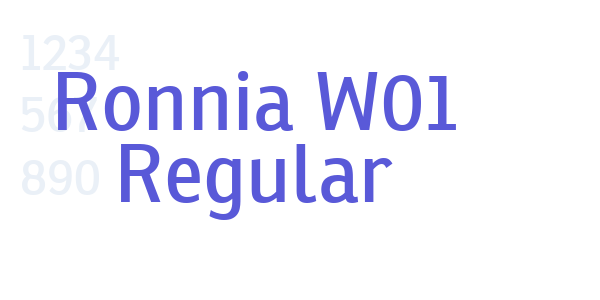 Ronnia W01 Regular font free