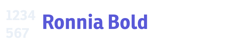 Ronnia Bold-related font