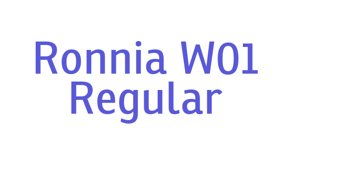 Ronnia W01 Regular Font Download