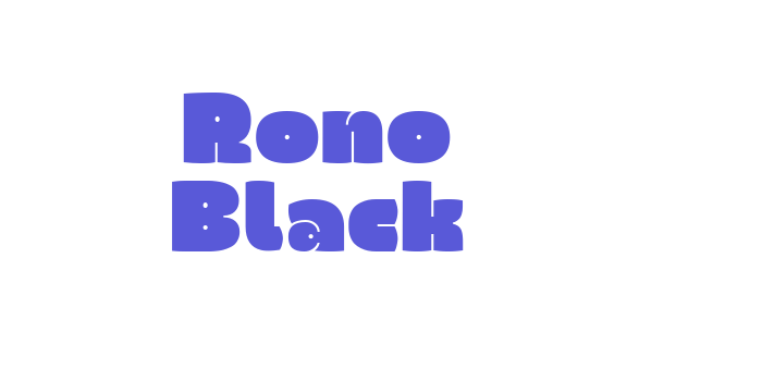 Rono Black Font Download