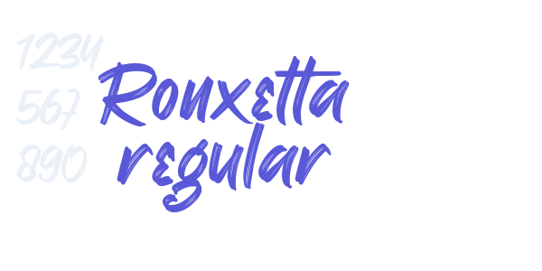 Ronxetta regular font