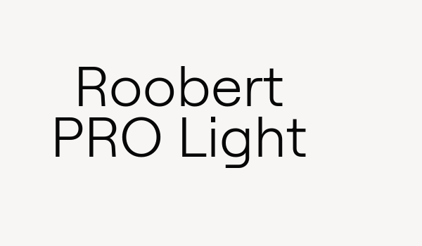 Roobert PRO Light Font