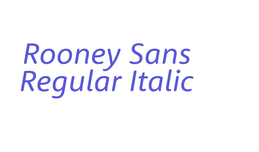 Rooney Sans Regular Italic Font Download