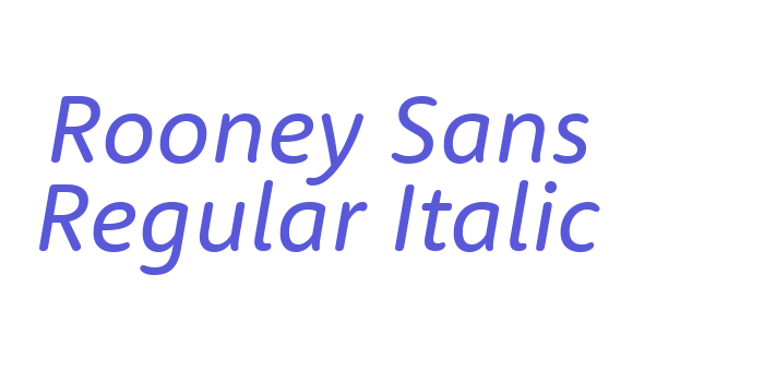 Rooney Sans Regular Italic Font Download