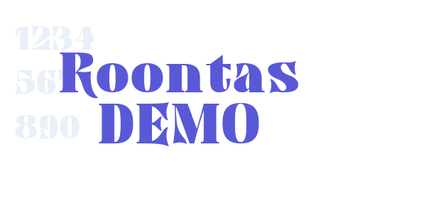 Roontas DEMO font free