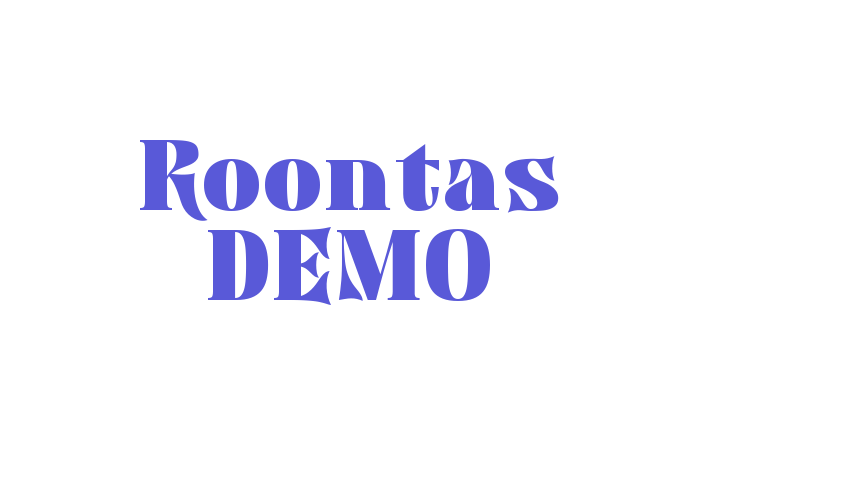 Roontas DEMO Font Download