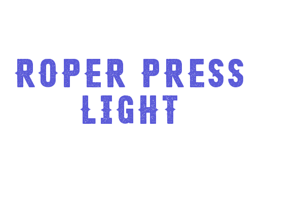 Roper Press Light Font