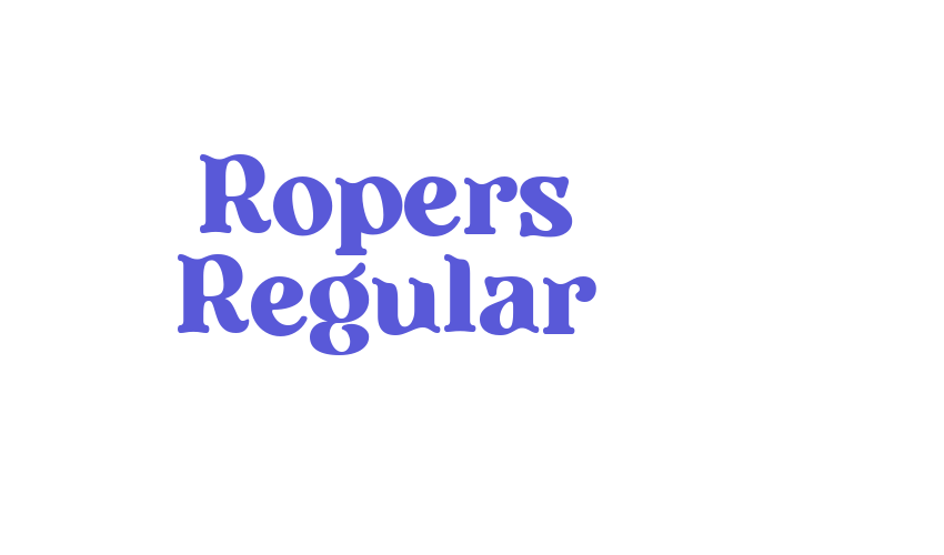 Ropers Regular Font Download