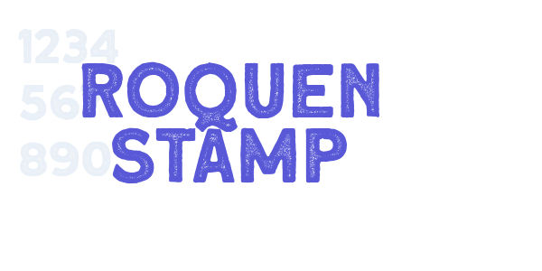 Roquen Stamp font free