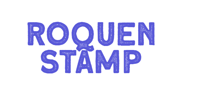 Roquen Stamp Font