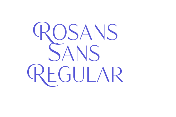 Rosans Sans Regular Font