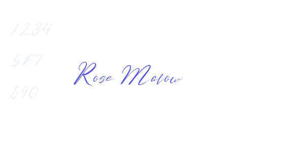 Rose Malow font free