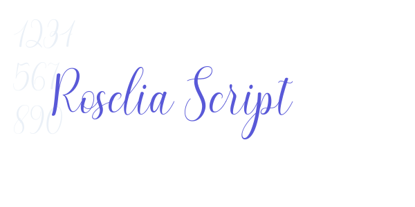 Roselia Script font free