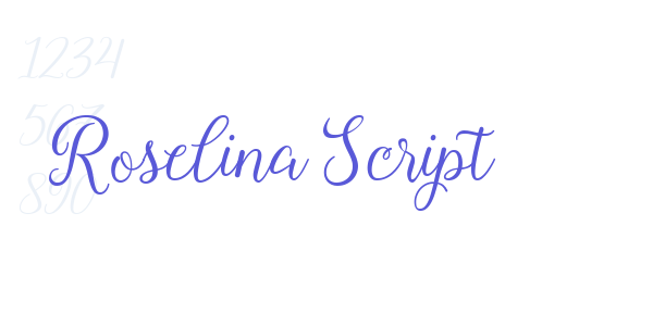 Roselina Script font free