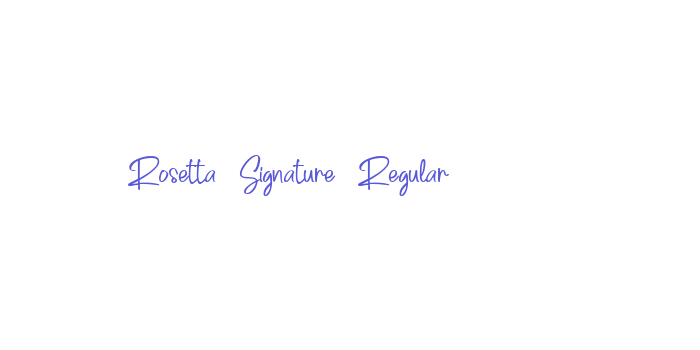 Rosetta Signature Regular Font Download