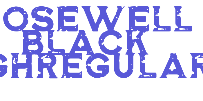 Rosewell Black RGHRegular Font Download