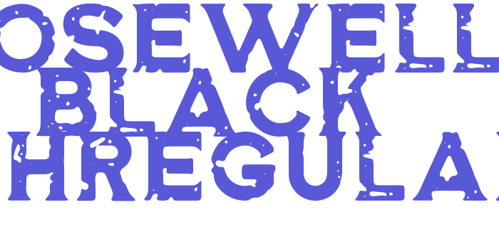 Rosewell Black RGHRegular Font