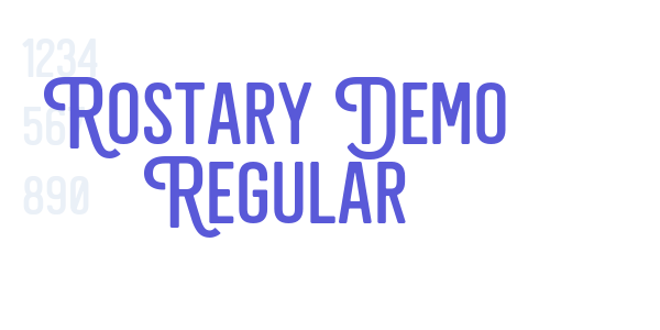 Rostary Demo Regular font free