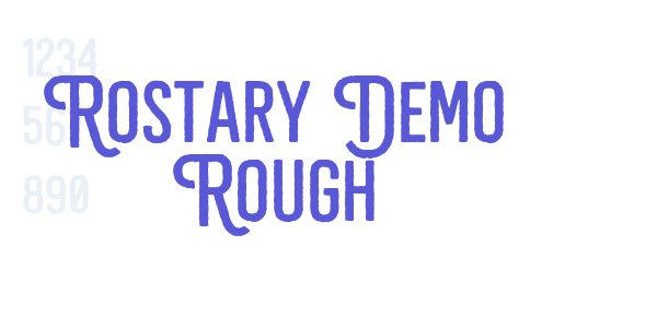 Rostary Demo Rough font free