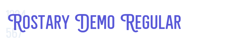 Rostary Demo Regular-related font
