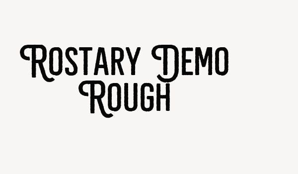 Rostary Demo Rough Font