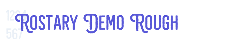 Rostary Demo Rough-related font