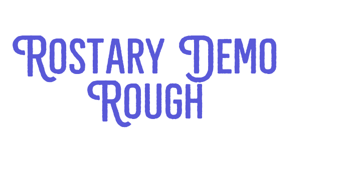 Rostary Demo Rough Font