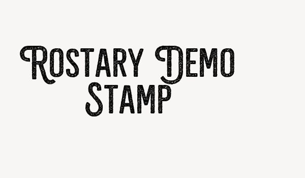 Rostary Demo Stamp Font