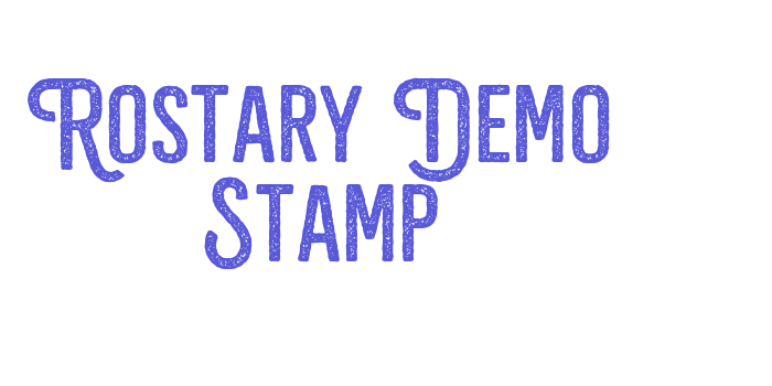 Rostary Demo Stamp Font