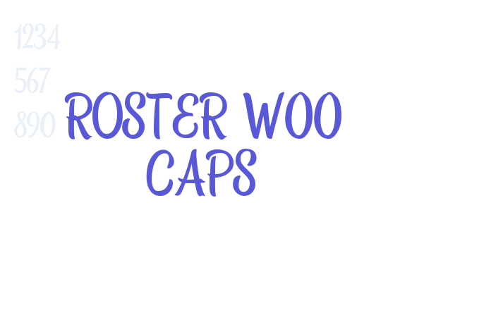 Roster W00 Caps font free