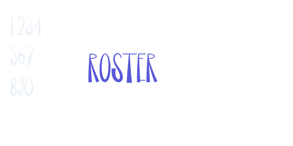 Roster font free