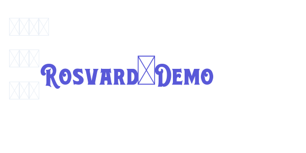 Rosvard-Demo font