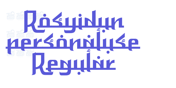 Rosyidun personaluse Regular font free