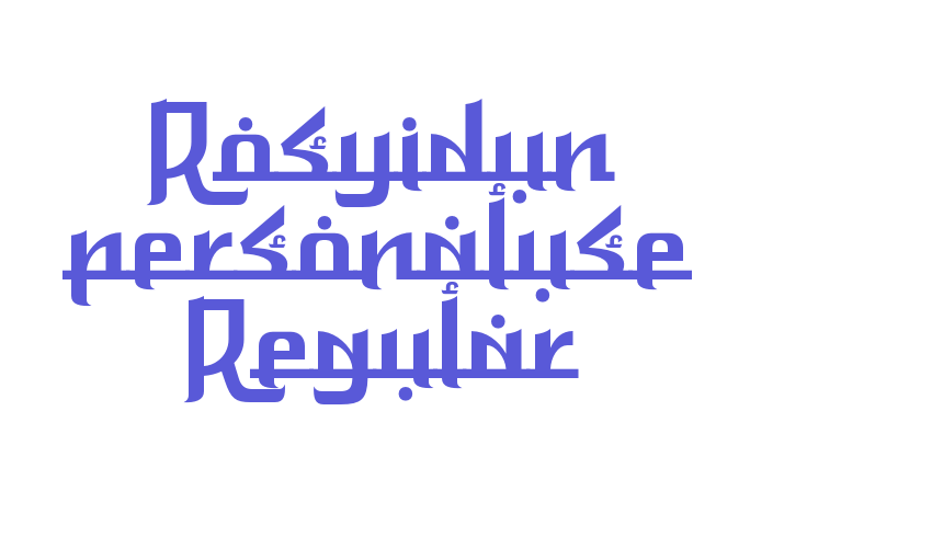 Rosyidun personaluse Regular Font Download