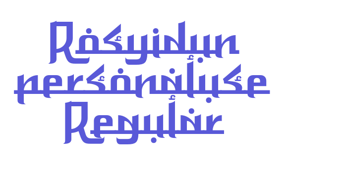 Rosyidun personaluse Regular Font Download