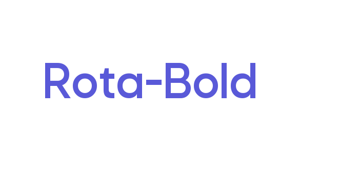 Rota-Bold Font