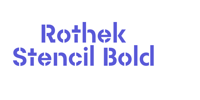 Rothek Stencil Bold Font Download