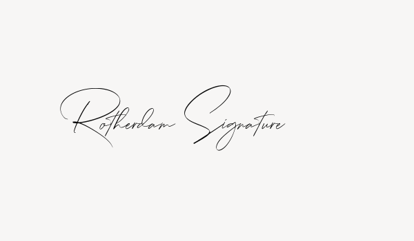 Rotherdam Signature Font