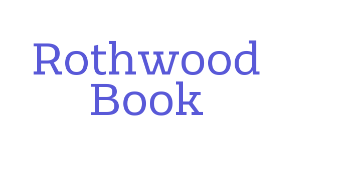 Rothwood Book Font Download