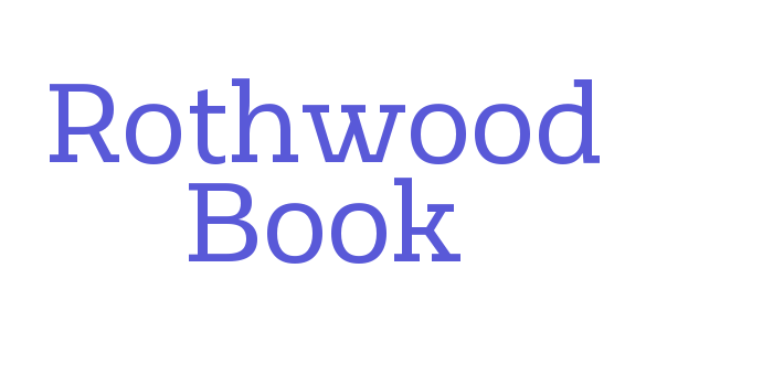 Rothwood Book Font