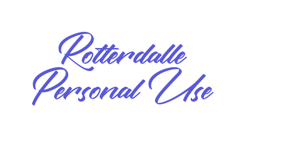 Rotterdalle Personal Use font free