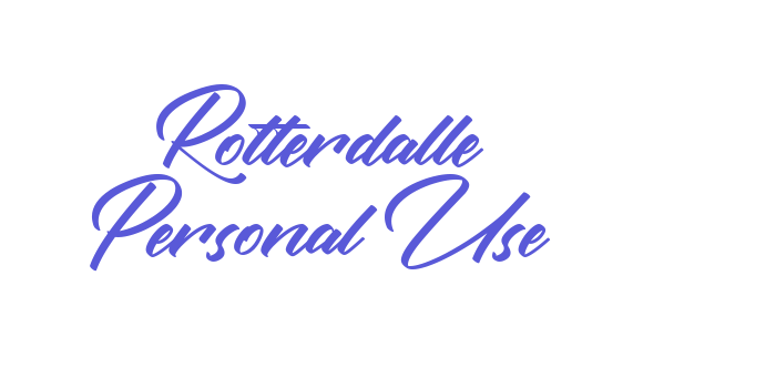 Rotterdalle Personal Use Font Download