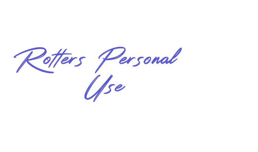 Rotters Personal Use Font